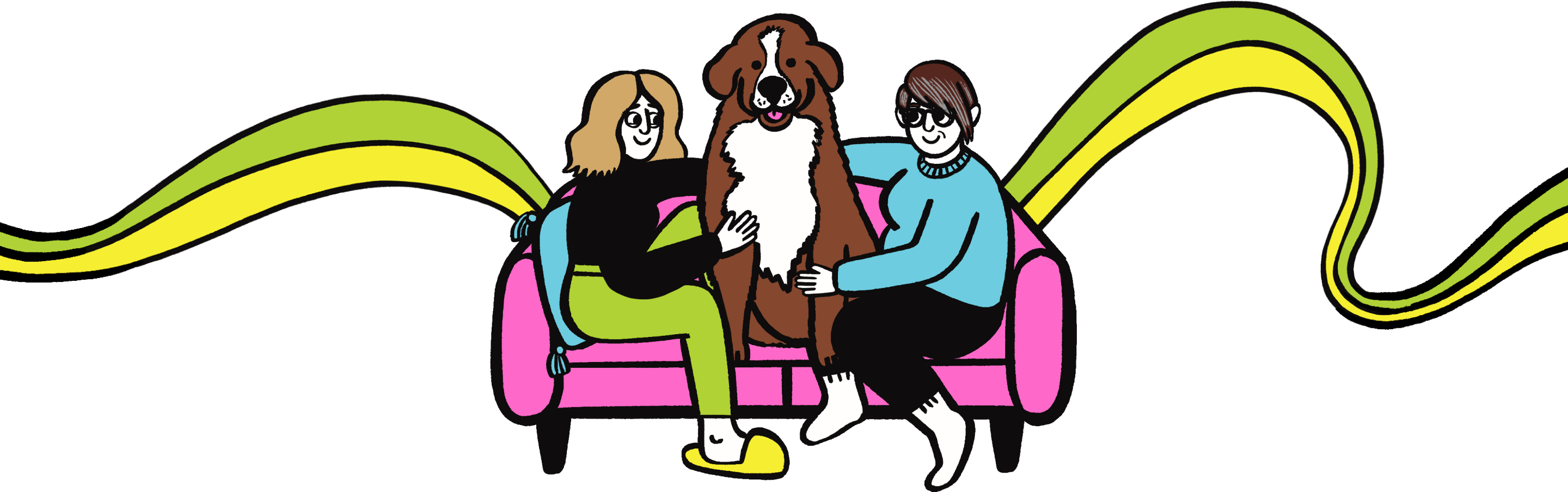 Couple with dog